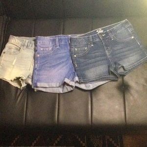 Justice denim shorts